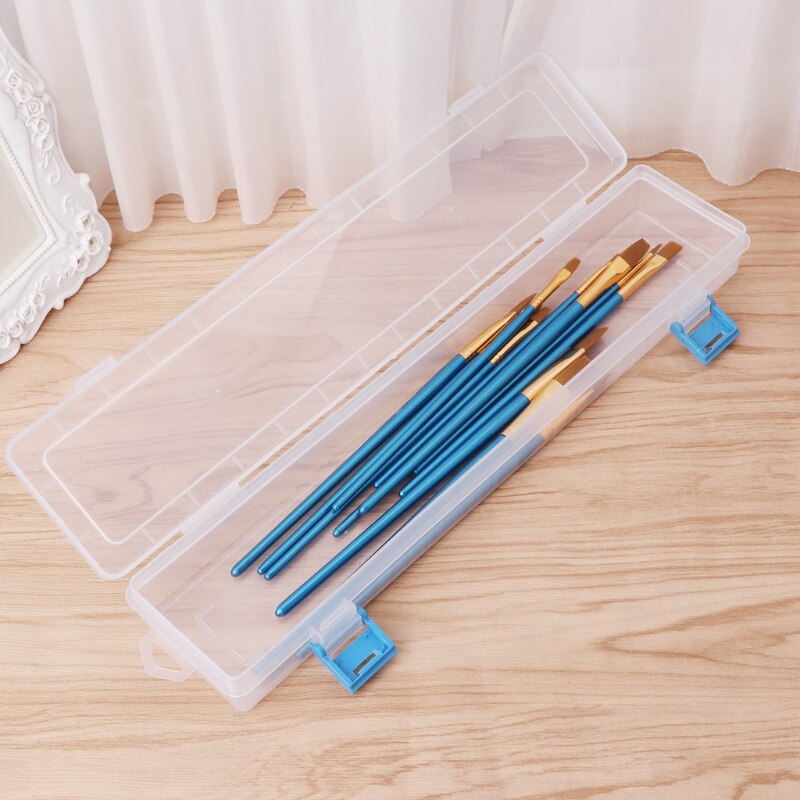 Brush Painting Pencils Storage Box Watercolor Pen Container Drawing Tools Bin P31D