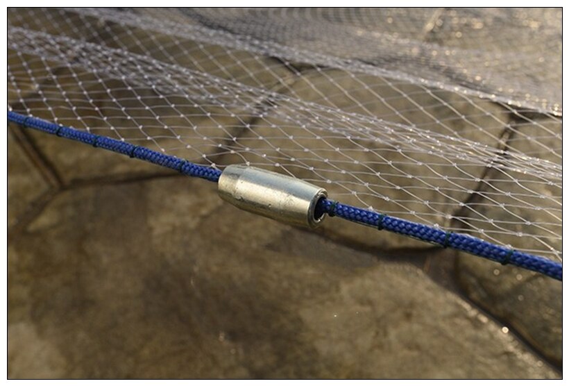 Finfisk støbt net fangst fiskenet amerikansk håndstøbningsnet nylon galvaniseret jern vedhæng sprots kaste fluefiskenet