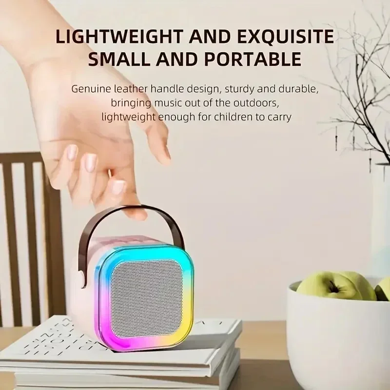 Machine de karaoké K12 portable, Bluetooth 5.3 PA, système de haut-parleurs avec 1-2 microphones sans fil, maison, chant familial, pour enfants