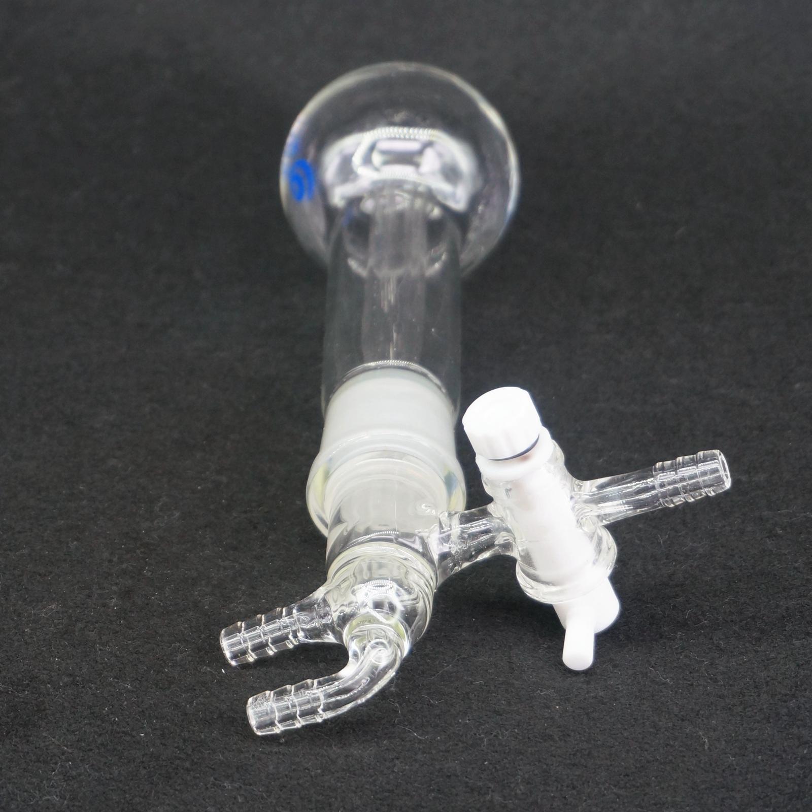 100ml Laboratory Glass Micro sublimator sublimation flask with PTFE Stopcock