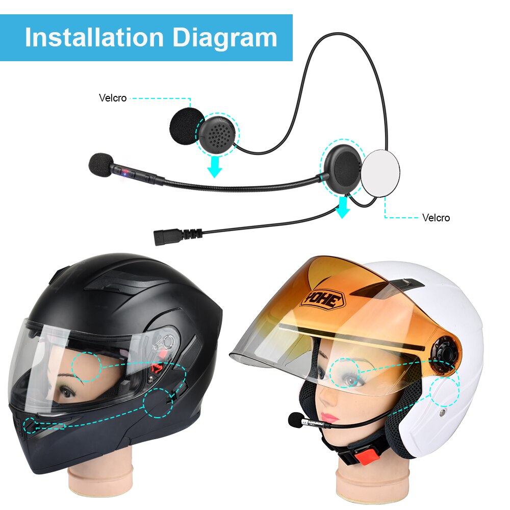 Fodsports Moto Rcycle F1 Helm Headset Moto Stereo Draadloze Bluetooth 5.0 Hoofdtelefoon Met Fm Waterdichte Headset Stereo Muziek A2DP