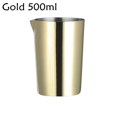 Vaso Mezclador de cóctel, vaso de mezcla de 500ml, recomendado por profesionales y aficionados por igual, haga su propia herramienta de Bar de cóctel especial: Gold 500ml