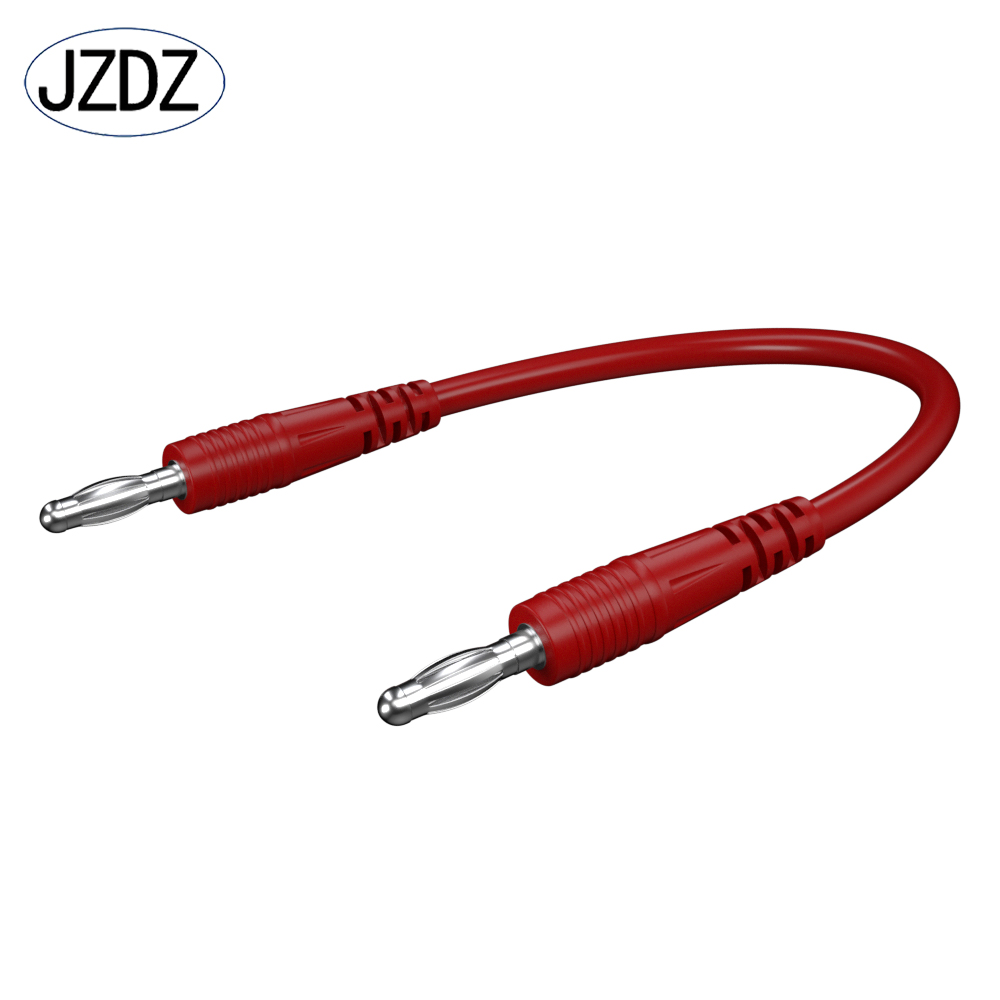 JZDZ 2 uds cables de prueba multímetro Cable de línea 100 cm extremos dobles 4mm conector eléctrico con conector Banana herramientas de bricolaje J.70055