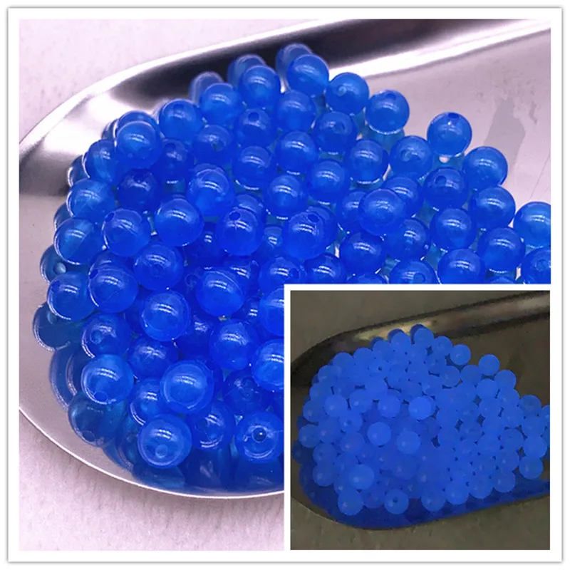 6-8-10mm sterke selvlysende perler som lyser i mørket, løse avstandsperler til merking av smykker, gjør-det-selv halskjede og armbånd
