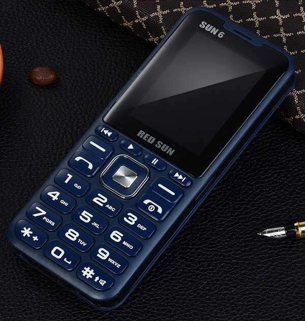 H08 Four Card Four Standby Card Straight Old Man Machine Big Speaker Big Button Function Machine Voice King Electronic Button Mo: add 4G TF card / blue