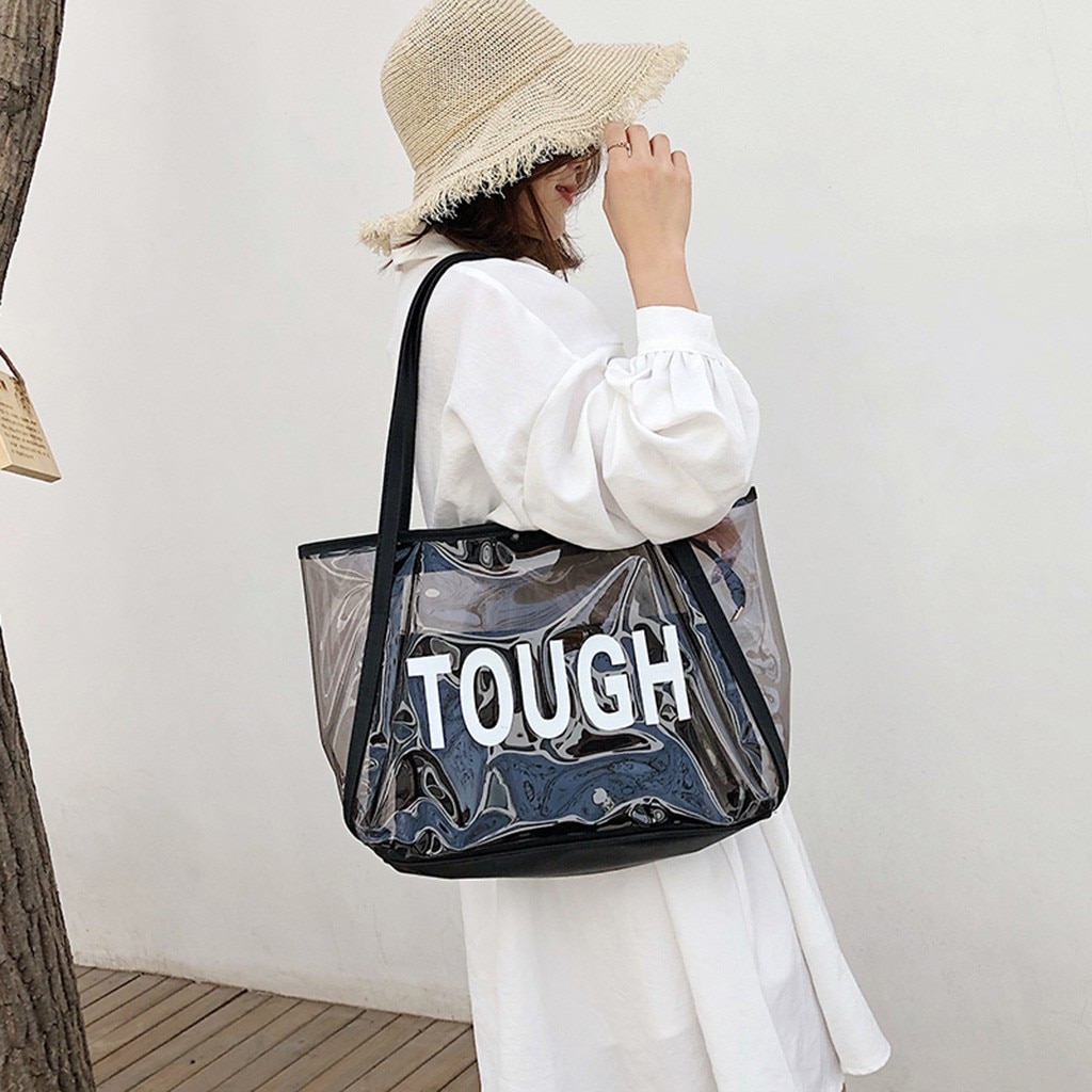 Women Ladies Transparent Crossbody Messenger Handbag Waterproof Beach Bags for women luxury brand Bag Сумка Женская
30