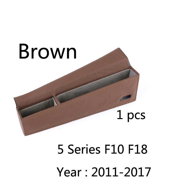 Caja de almacenamiento de caja de cambios interior para coche, soporte de teléfono para unidad manual izquierda, accesorios, para BMW serie 5, F10, F18, G30, G38, -20, 1 ud.: F10 F18 Brown