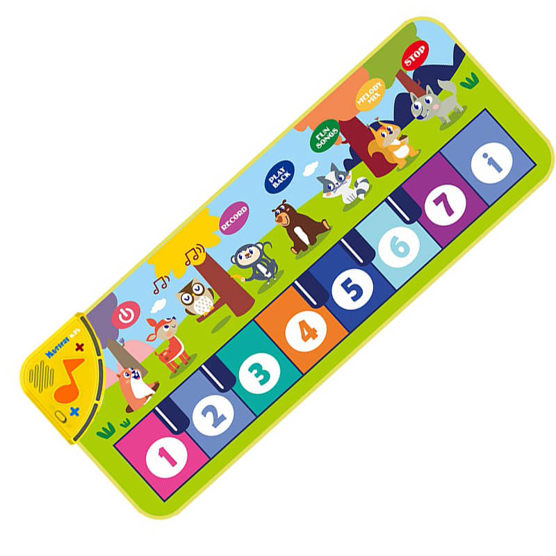 Coolplay tapis de Piano Musical pour enfants en bas âge tapis de danse pour clavier de sol avec 8 sons d'animaux tapis pour bébé jouets éducatifs: Violet