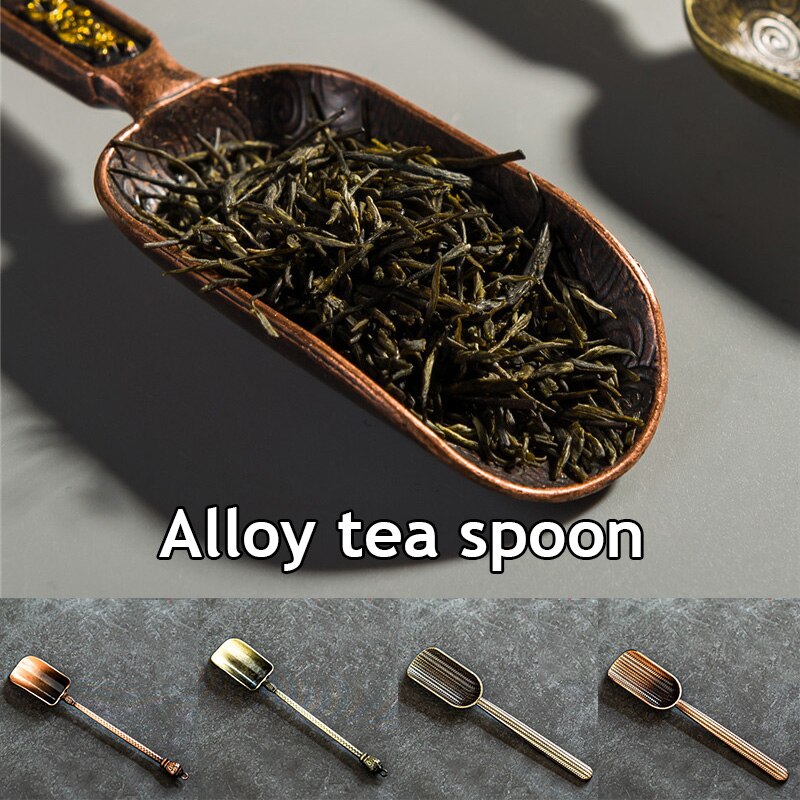 Alloy Copper TeaSpoon Chinese Kongfu Tea Shovel clips Retro Corrosion Resistant Tea Spoon Teaware Tea Ceremony Accessories