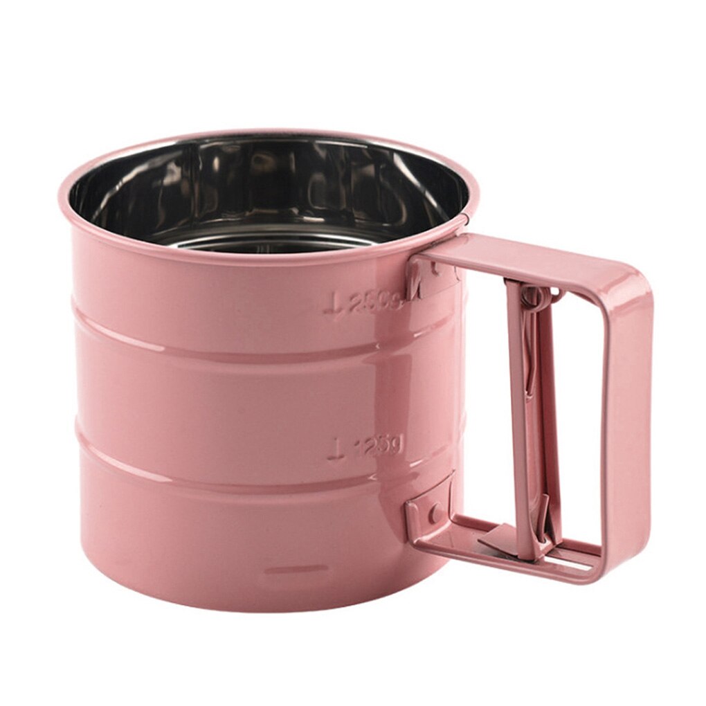 1Pcs Handheld Meel Zeef Home Keuken Meel Poedersuiker Zeef Cup Roestvrijstalen Zeef Meel Zeef: NO.1