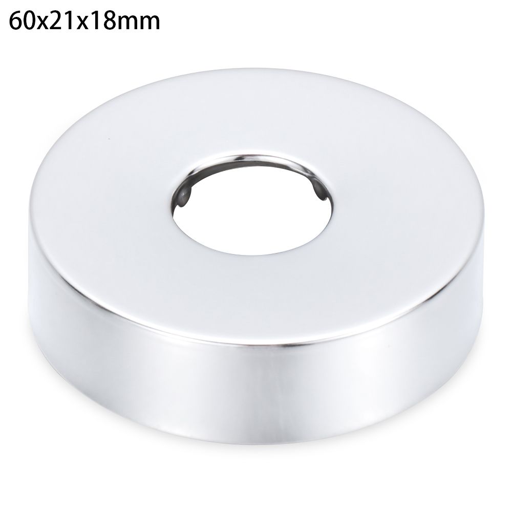 Self-Adhesive Shower Faucet Decorative Cover Stainless Steel Water Pipe Wall Covers Chrome Finish Bathroom Kitchen Accessories: 60x21x18mm
