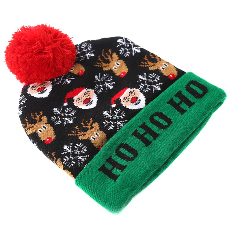 Nyligt jul kvinder strikket hat vinteropvarmning beanie hatte hue med kugle til piger damer udendørs  s66