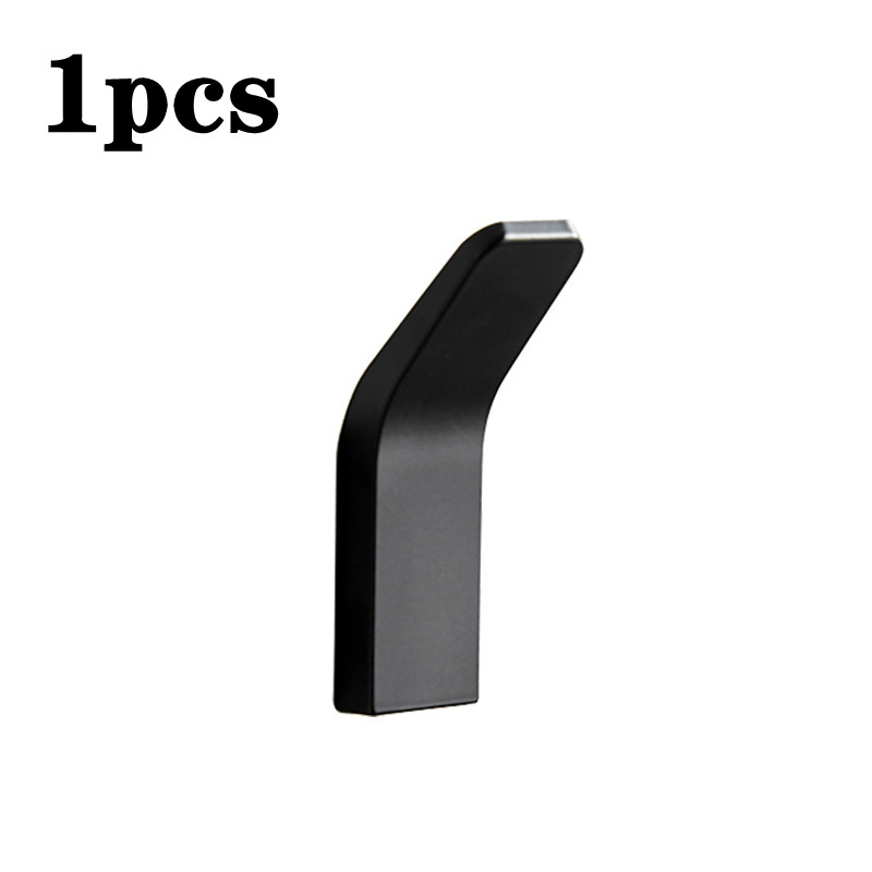 Ganchos negros para bata, colgador de toalla de pared sin perforación, doble gancho para abrigo, ropa, soporte para colgar, accesorios de baño y cocina, 1/3/5 piezas: Blanco