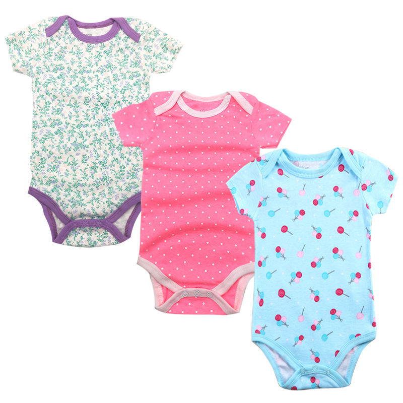 Baby Meisjes Ondergoed Pasgeboren Babies Jongens Kleding Willekeurige 3 Pack Baby Korte Mouw 3 6 9 12 18 24 Maanden kleding