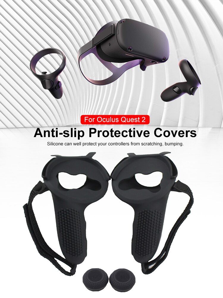 VR Accessories Anti-throw Controller Grips Covers Protective Cover Protector For Oculus Quest 2/ For Oculus Rift S Controllers