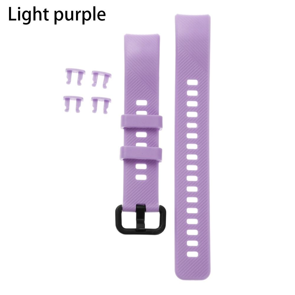For Honor Band 5 4 Soft Silicone Watch Band Replacement Strap Colorful Sports Wristbands Classic: light purple