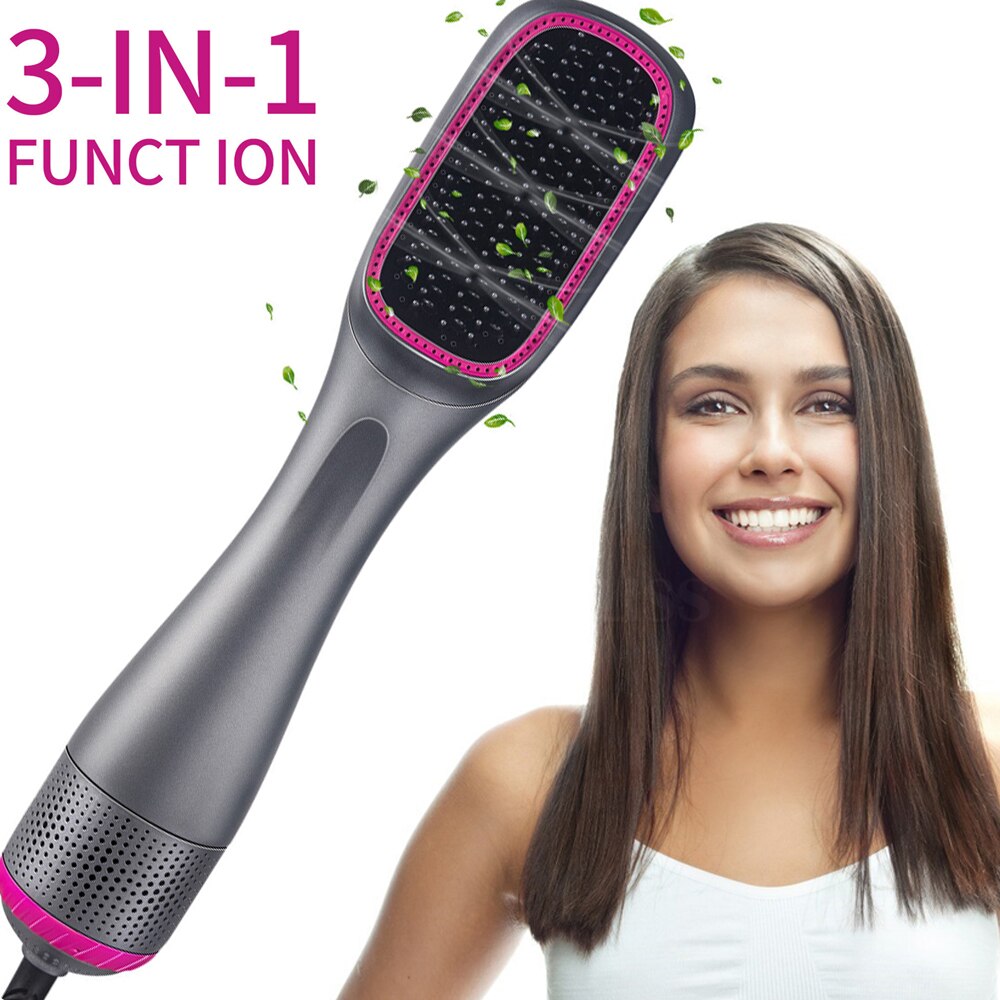 Hair Dryer Brush One Step Blow Dryer Comb Salon Blow Hairdryer 3-in-1 Air Brush Hair Straightener