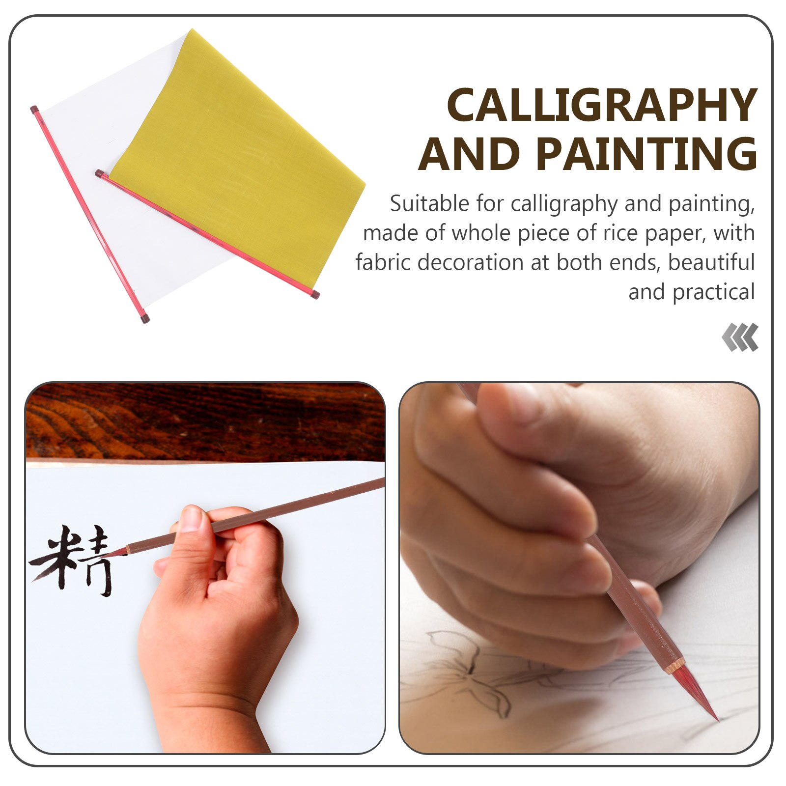 2 Stuks Chinese Water Schrijven Doek Kalligrafie Praktijk Pen Kalligrafie Rollen