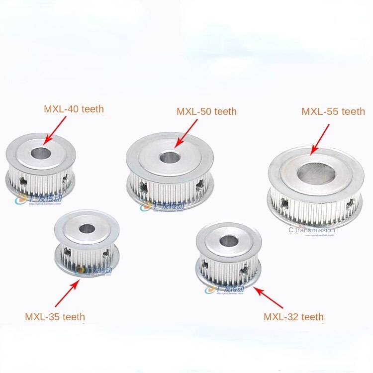 Two-Side Flat Mxl32 Tooth Synchronous Belt Pulley Slot Width 6/10mm Inner Hole 4/5/6/6.35/7/8/10/12/12.7mm