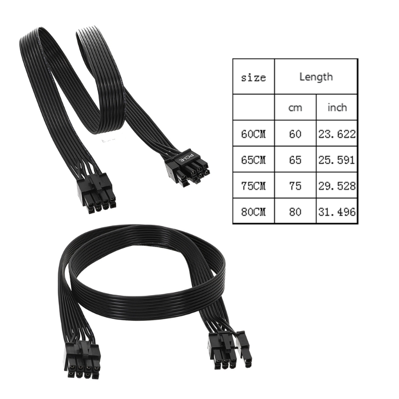PCIe GPU 8Pin to 6+2Pin Power Adapter Cable PCIExpress 8pin to Single/Two 6+2pins Modular Power Cord 18AWG Line