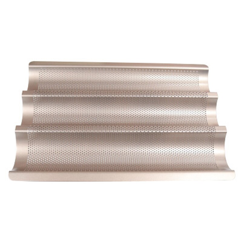 Carbon Steel 2/3/4 grids Gutter Non Stick French Bread Perforated Tray Baking Baguette Pan