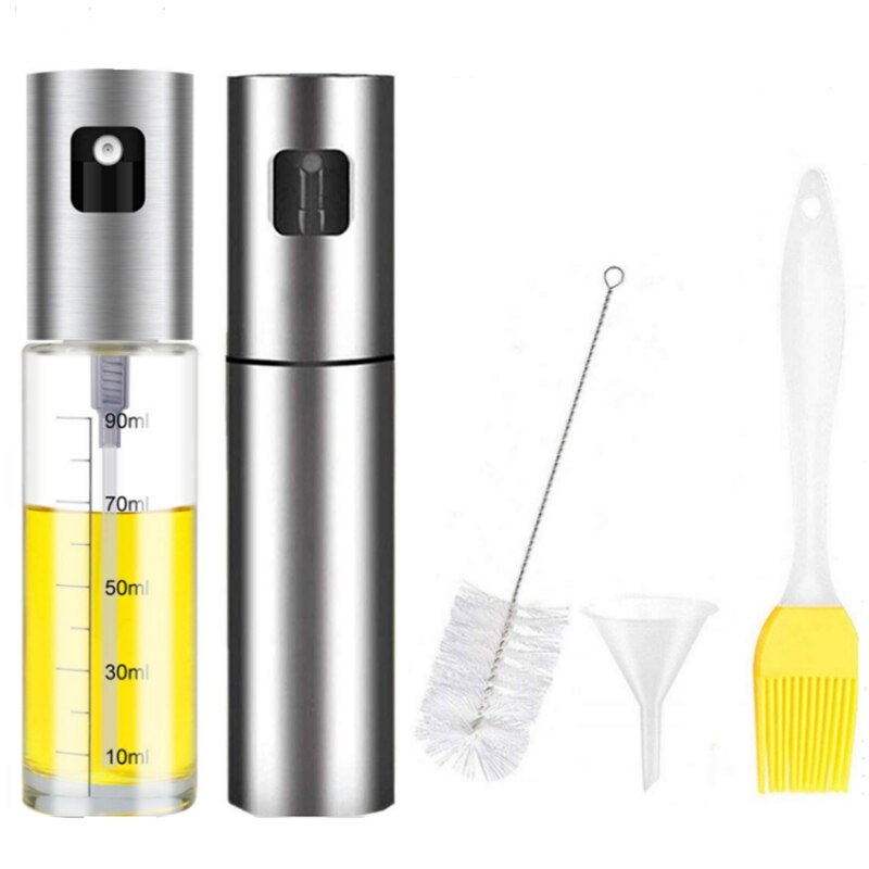 2 stk olivenolie sprøjte mister kapacitet fødevaregodkendt glasflaske eddike tåge spray dispenser til bbq salat bagning stege grilli