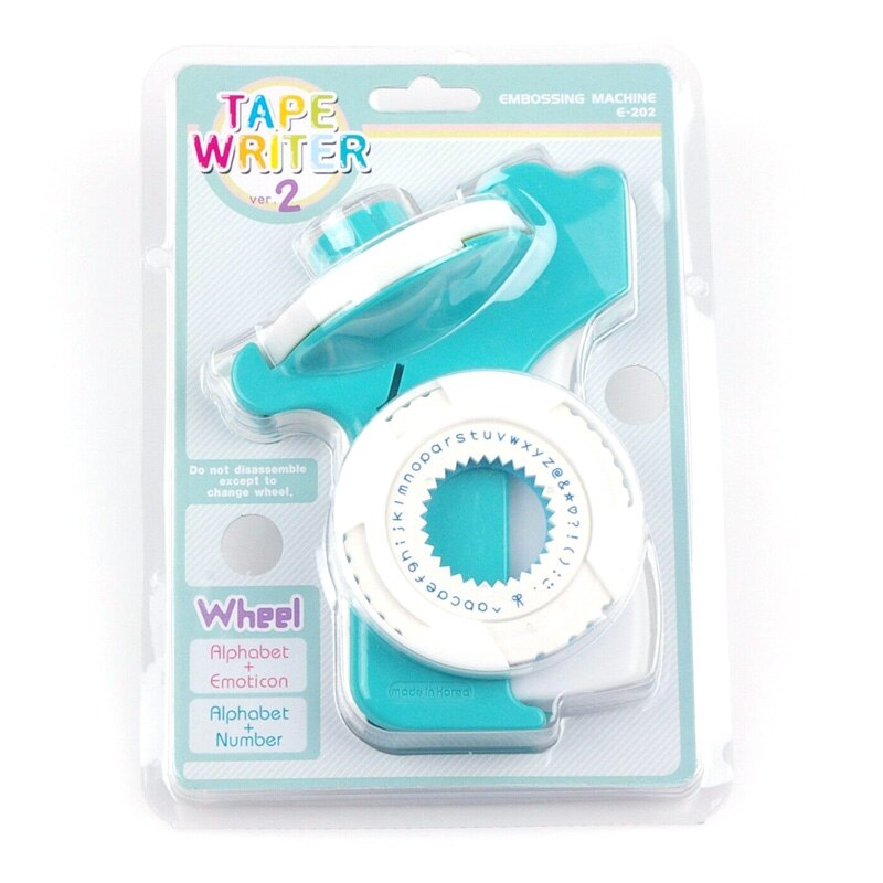 Motex E-202 Manuelle Etikett Hersteller Hand Dekorative Band Manuelle E202 Schreibmaschine für 3D 9mm Präge Etikett Bänder: blau