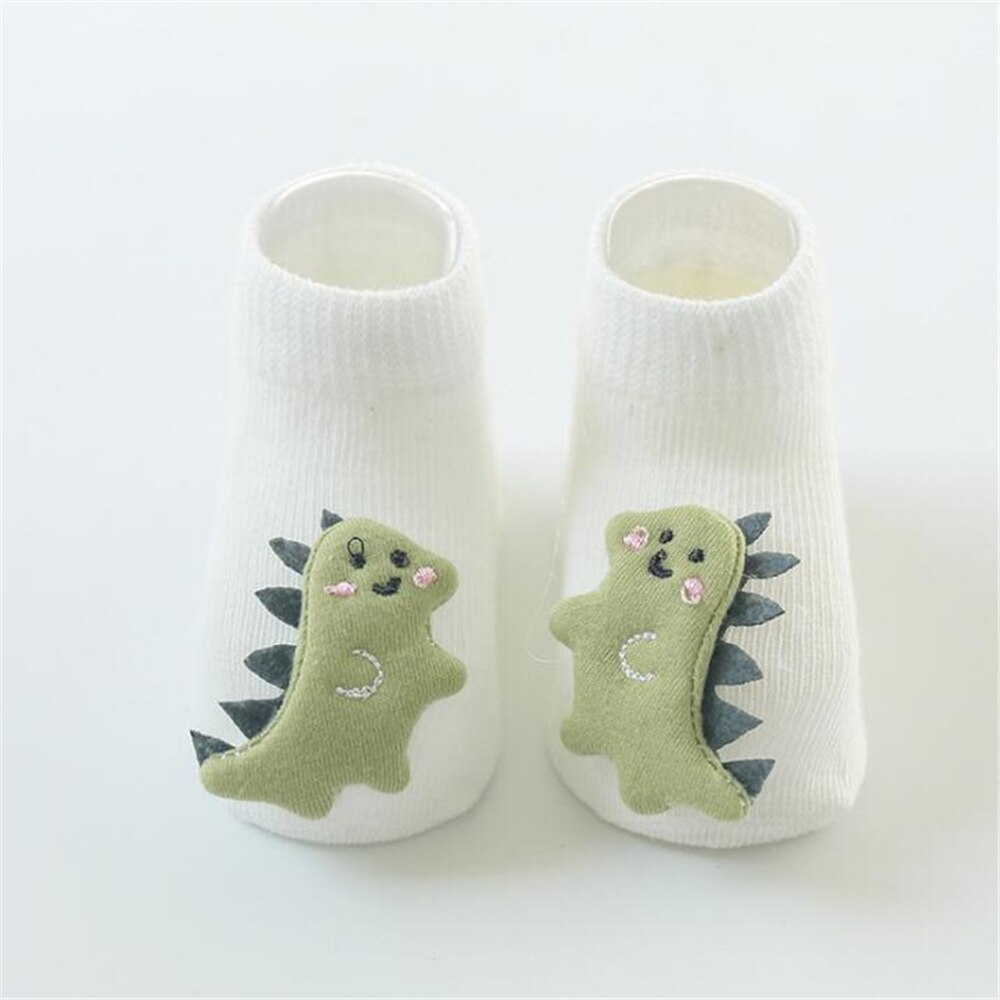 Baby Socks Cartoon Animal Newborn Cotton Socks Anti Slip Floor Socks Autumn Winter Socks for Children Baby Boy Girl Infant Socks: Dinosaur