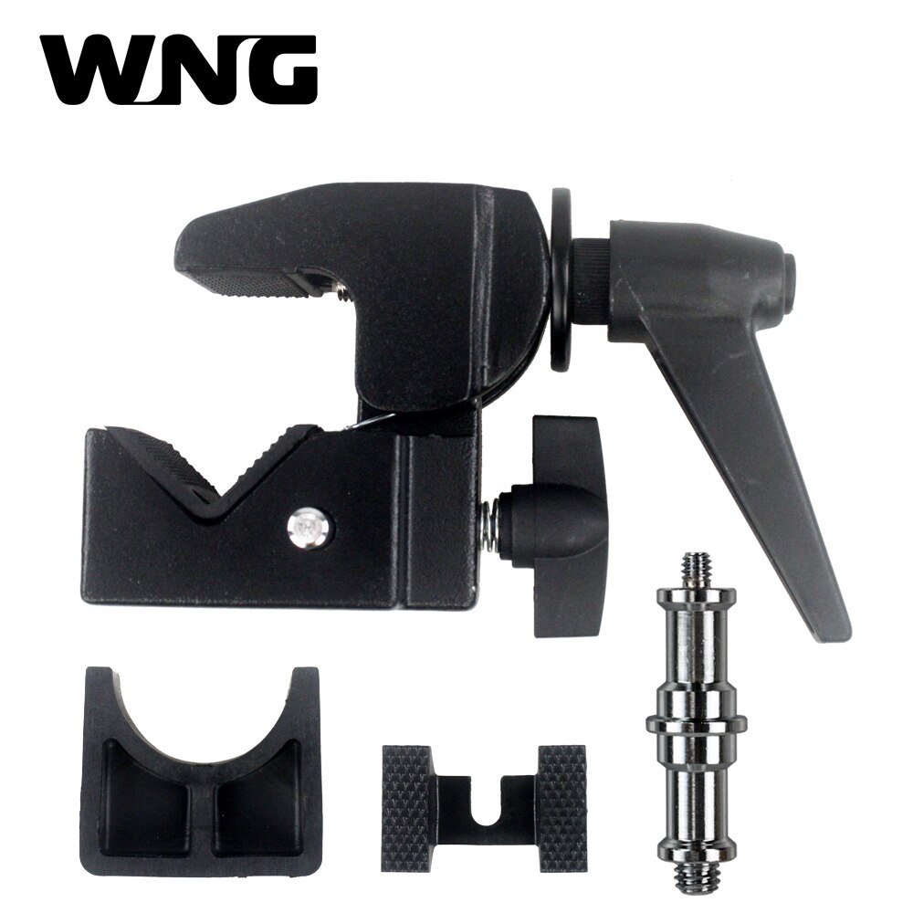 3 Section Adjustable Magic Arm Articulated Universal Extension Bracket With 1/4 inch 3/8 inch Thread For Dslr Camera Phone Flash: clamp