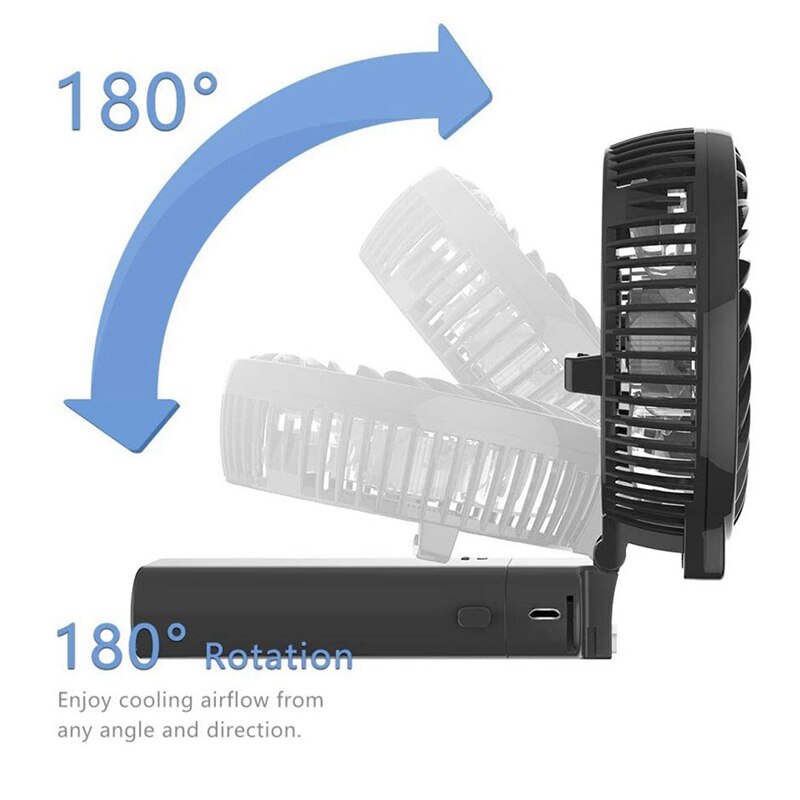 OPOLAR Hand Held Fan 5200Mah USB Rechargeable Fan Small Portable Handheld Fan Foldable Mini Desk Fan For Home Travel Indoors