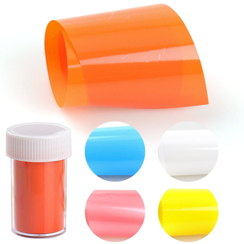 Nail art folie klistermärke överföring vit orange blå gul färgglad 4*100cm rulle full skönhetsberlocker nagellack stjärnklart papper