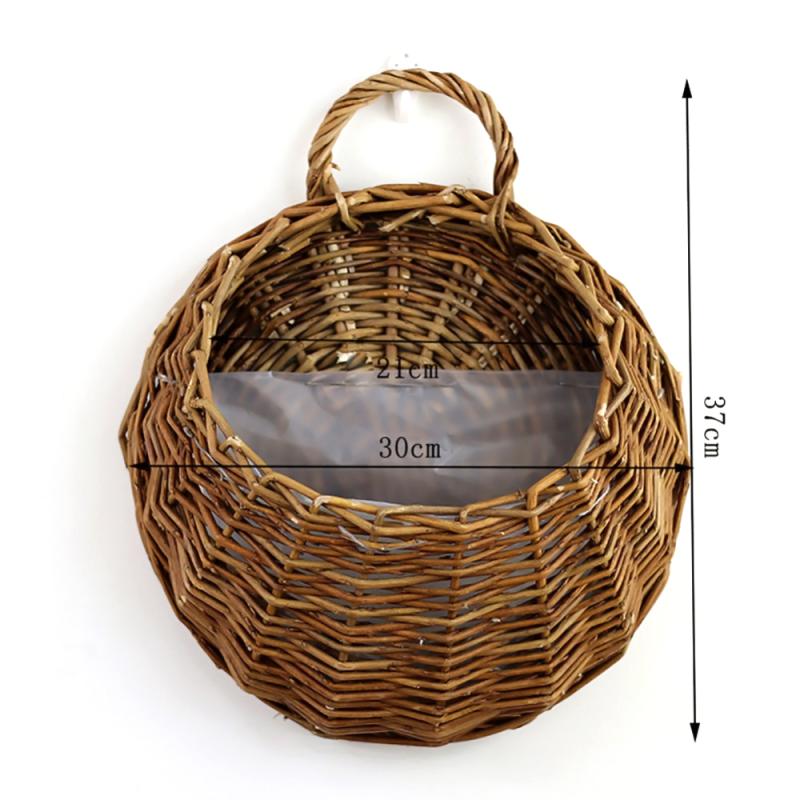 Jardinière fleur tenture murale osier rotin panier intérieur plantes support vigne Pot mural plante panier jardin décoration murale