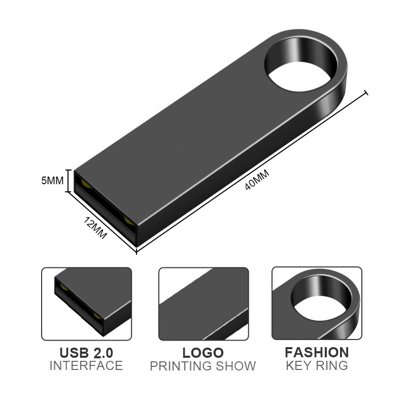 Usb-minnepinne - metall usb-penn -8/16/32/64/128gb- slitesterk stilig usb-pinne til datalagring - høyhastighets minnepinne flashdisk