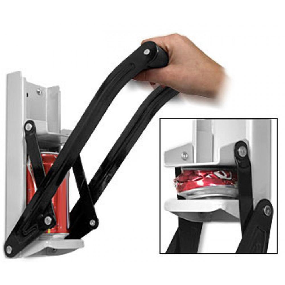 12 Oz Aluminum Can Crusher & Bottle Opener Heavy Duty Metal Wall Mounted Soda Beer Smasher Eco-Friendly Recycling Tool