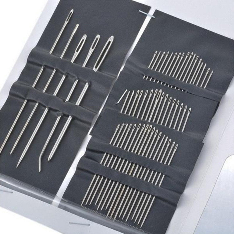 55 -teiliges set nähnadeln aus edelstahl, handstichwerkzeug, haushaltsnähzubehör in verschiedenen größen, diy-bastelbedarf: Default Title