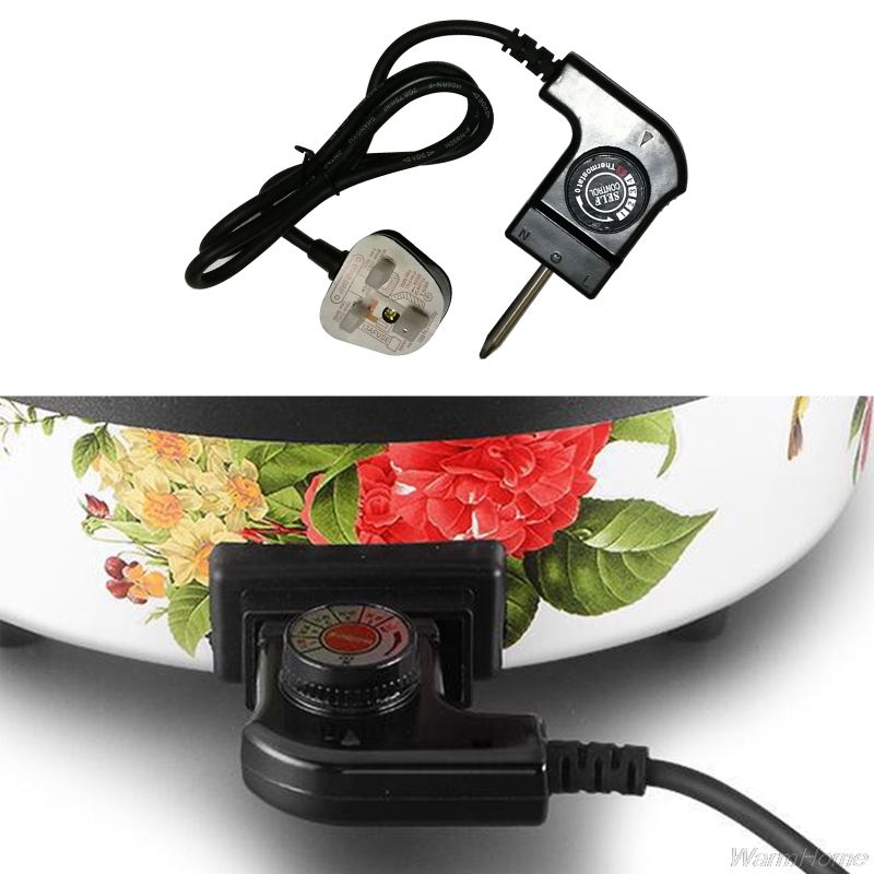 Cable de alimentación ajustable con regulador automático para horno eléctrico, enchufe de clavija para olla de calefacción eléctrica, US/UK/SA/EU/CN, M25 21
