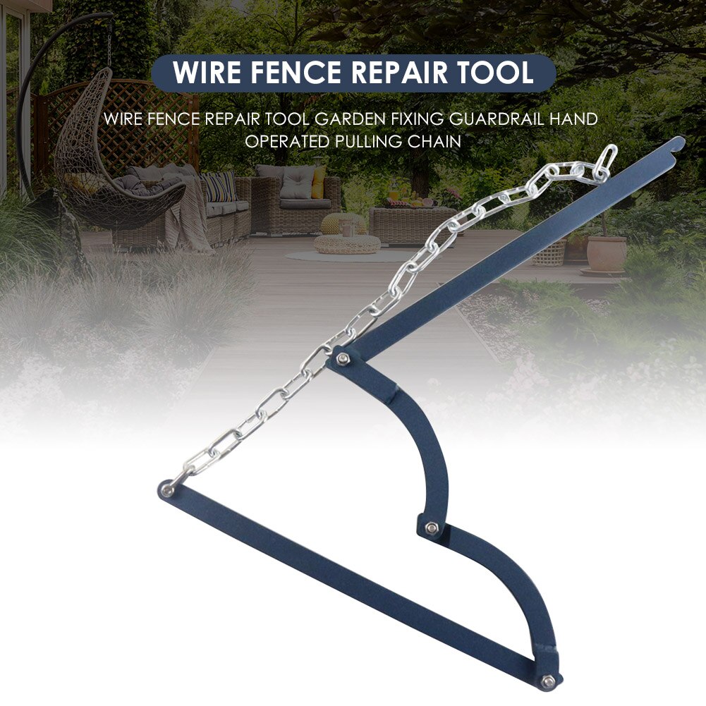 Wire Fence Repair Tool Garden Fixing Guardrail Hand Operated Pulling Chain Farm Fence Stretcher Tensioner Puller Garden Supplies