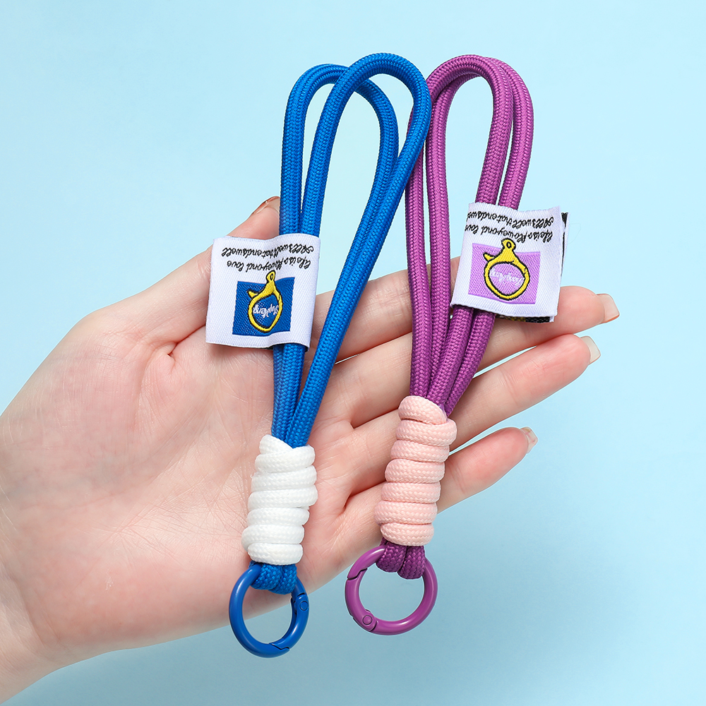 LLavero de cuerda trenzada iridiscente , mosquetón, llavero para mochila, accesorio colgante, cordón colgante, fabricación de joyas DIY