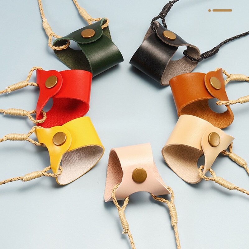 Hangende nekclip brillen tassen dames heren draagbare etui leren brillenkoord schattige beschermhoes