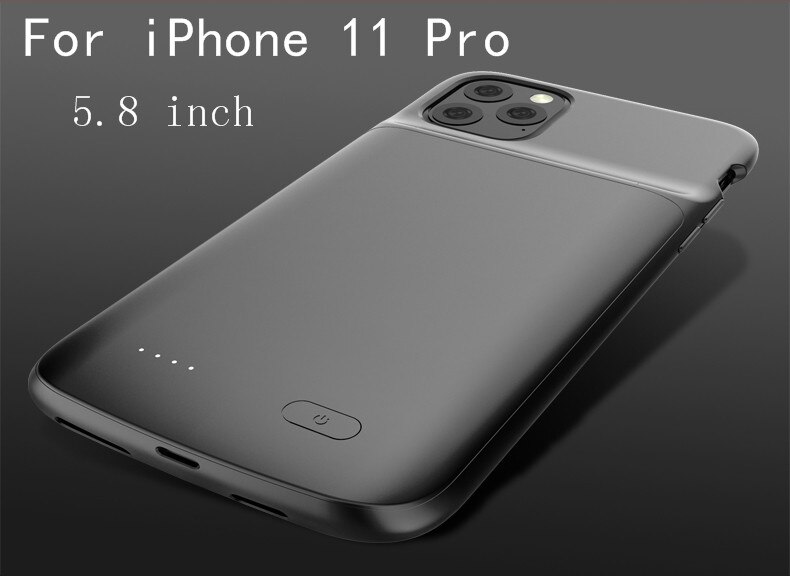 Silicone liquido antiurto di Caso Del Caricabatteria Per il iphone 11 Pro Max Caso di Alimentazione Extenal Accumulatori e caricabatterie di riserva Cove Per il iphone 11 Pro capa: i11 Pro-Black