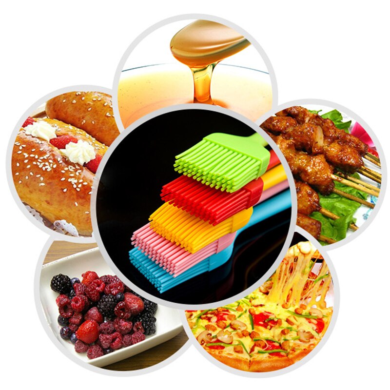 Pinceles para panadería, barbacoa, pastel, cepillo de aceite para parrilla de barbacoa, resistentes al calor, de silicona, para cocinar, cepillo de cocina