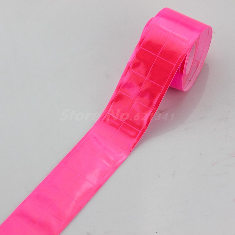 Pink Reflective Tape PVC Belt Stripe Warning Tape Sew On Clothes Cap Bags 50mm (2") x 5meters
