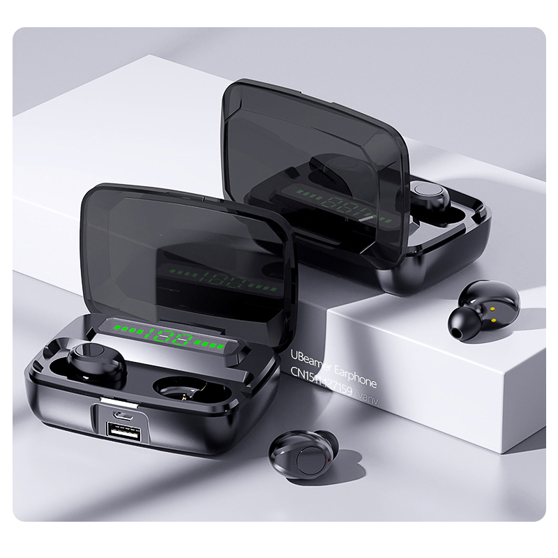 Free Exchange Within 1 Year | Ubeamer Bluetooth 5.0 Earphone True Wireless Stereo Bass Bilateral Call Earbud Headset Microphone