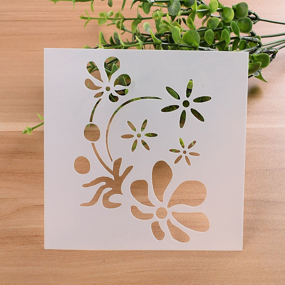 Hollow Craft Flower Pattern Layering Stencils For Walls Painting Scrapbooking Stamp Album Decor Embossing 9PCS/set