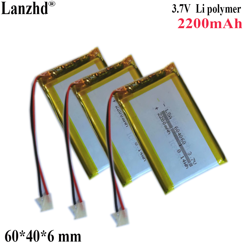 3.7V bateria litowo-polimerowa 2000mAh dla lokalizatora głośnik nawigacja GPS z Bluetooth LED głośnik Bluetooth inteligentnej odzieży 604060