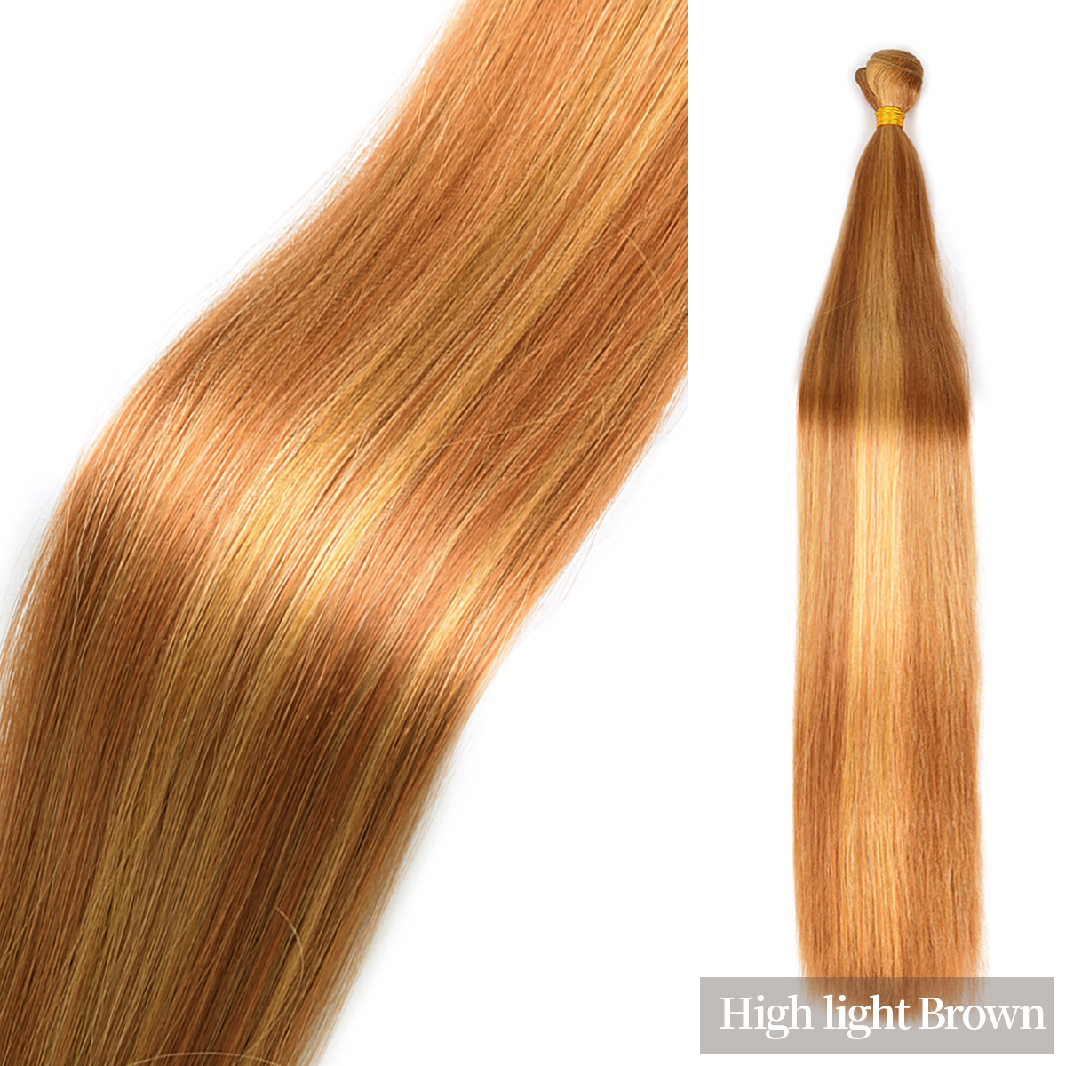 Extensiones de cabello sintético, mechones de cabello liso, 24 ", 100g, tejido rubio Omber, fibra de alta temperatura, cabello trenzado de ganchillo liso: Color natural