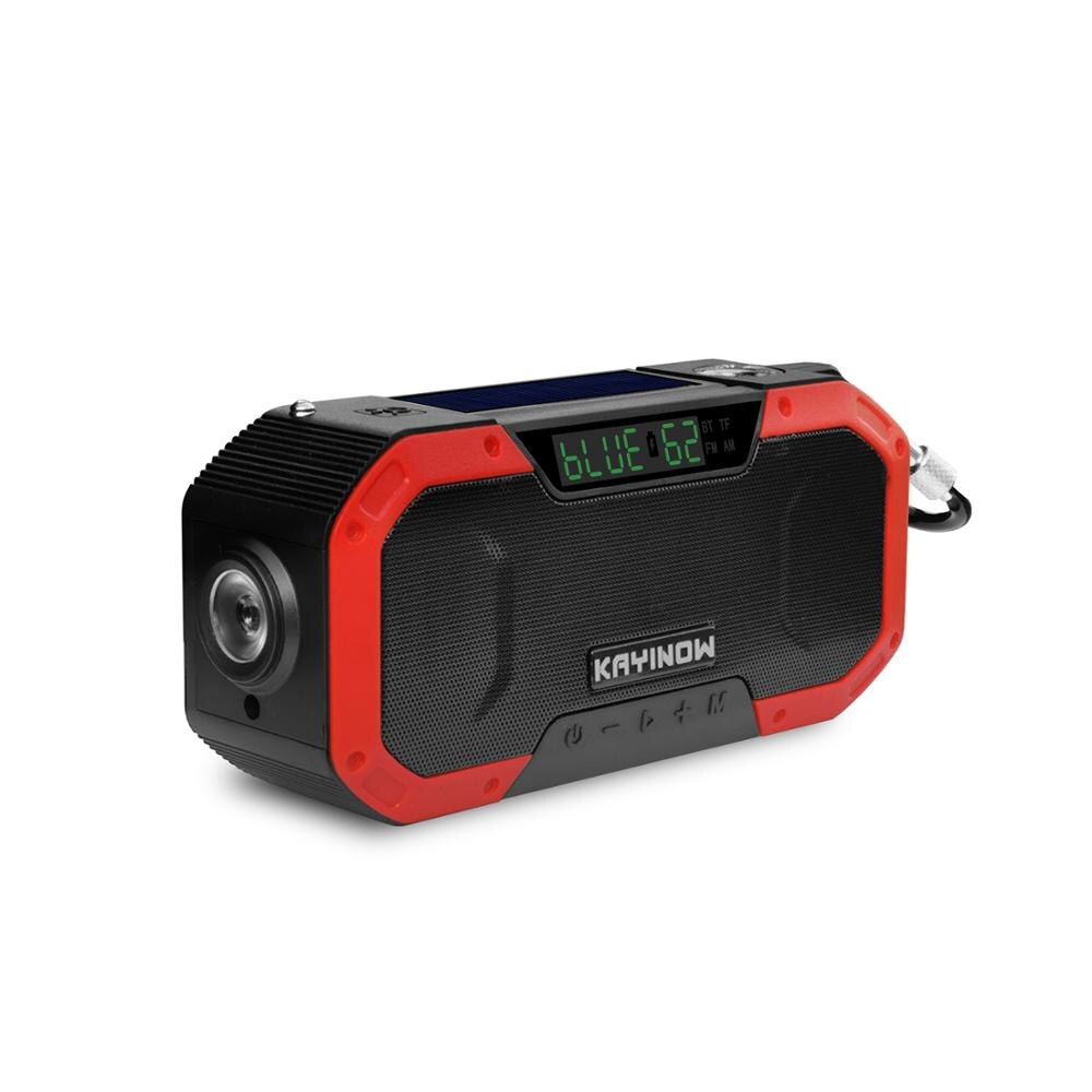 Portable Emergemcy AM/FM/WB/NOAA Weather Radio 5000mAH IPX5 Waterproof Phone Charger Hand Crank Radios LED Flashlight SOS Alarm: Orange (Only Radio)