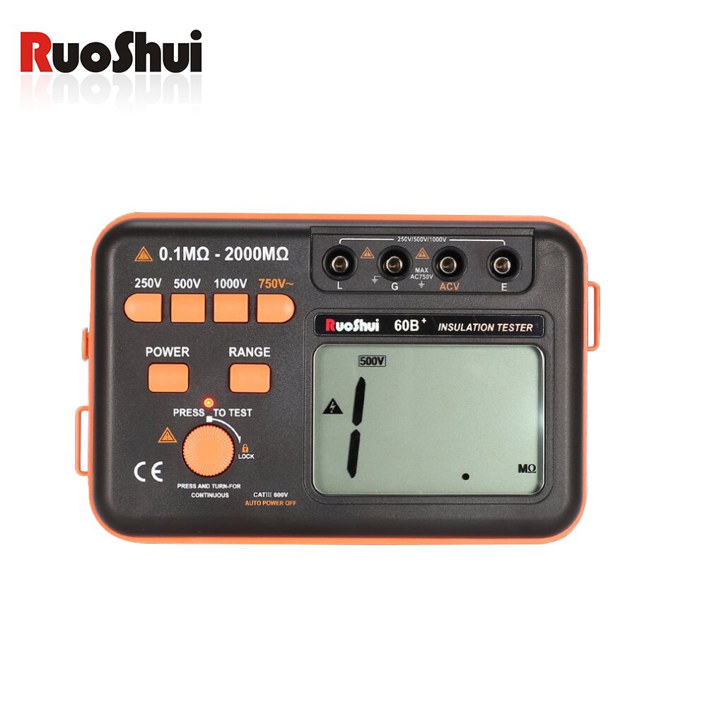 VICTOR VC60B+ Digital Insulation Resistance Tester 1000V Original Megger Insulation Tester DC/AC 0.1~2000m ohm