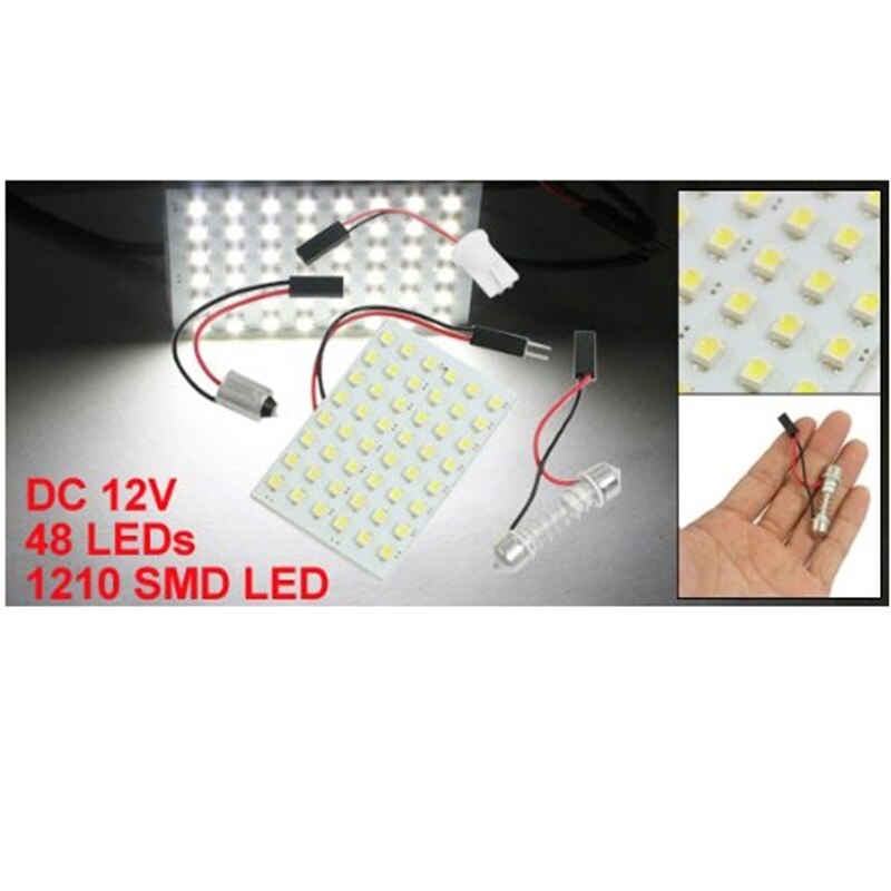 LEDTafel Weiß 1210 SMD 48 LED Innen Kuppel Licht Grandado