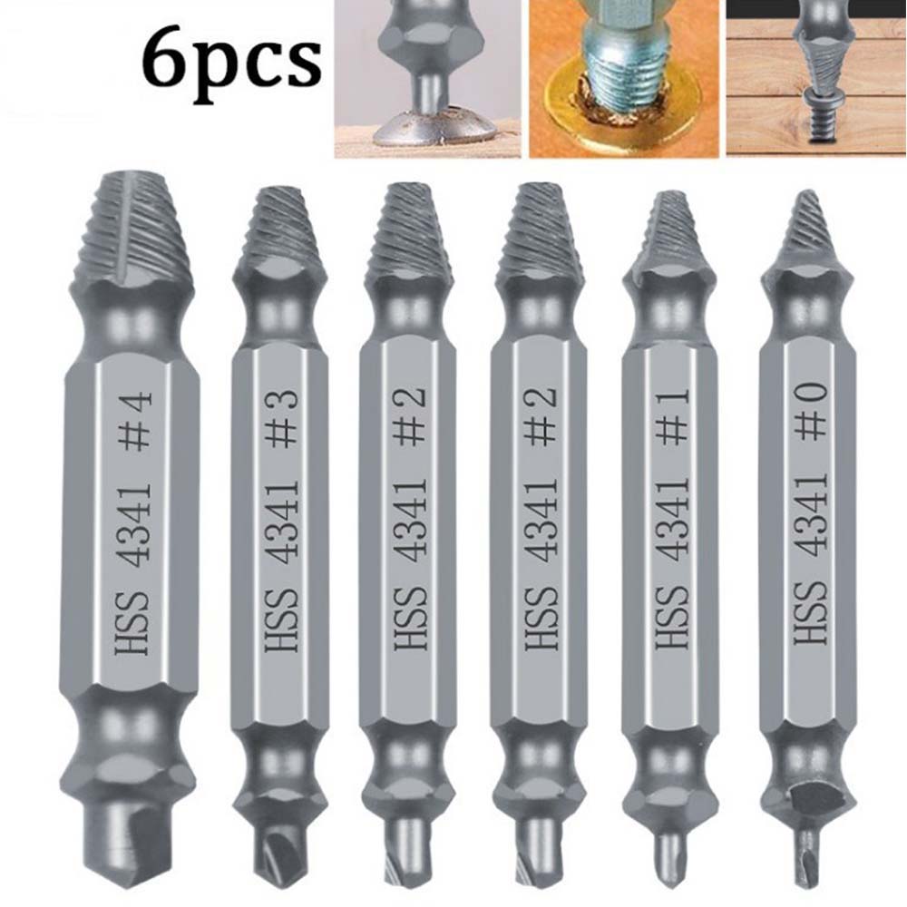 Double-Head Screw Extractor Set Broken Bolt Remover Easy Stripped Broken Rusted Unscrew Deck Screws